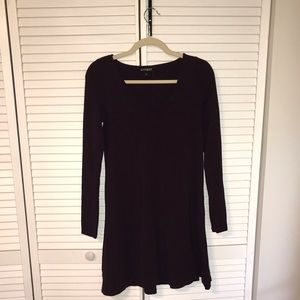 Purple Long sleeved shift dress